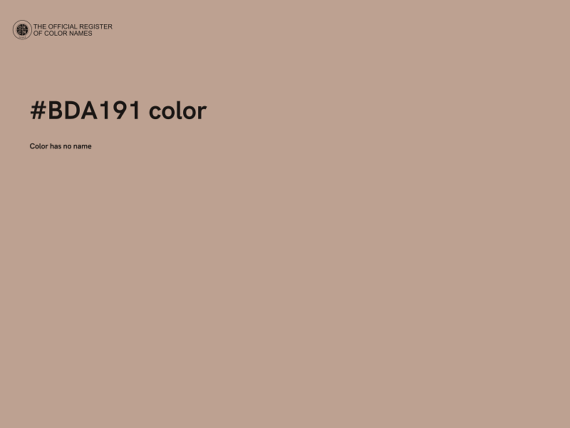 #BDA191 color image