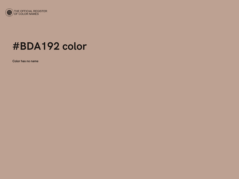 #BDA192 color image