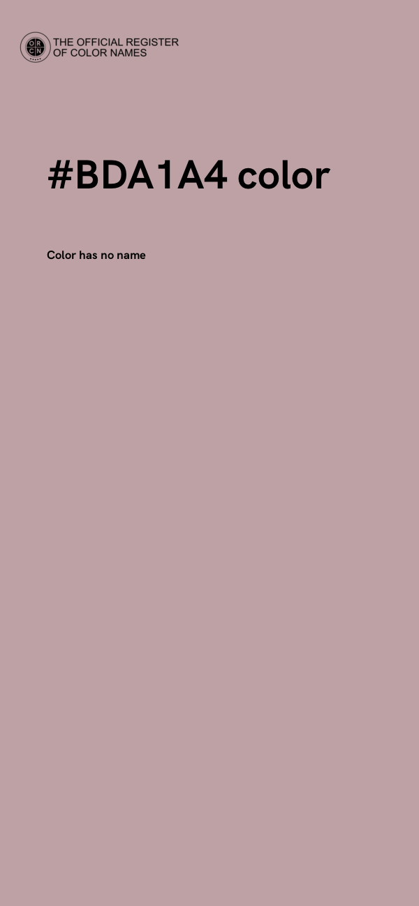 #BDA1A4 color image