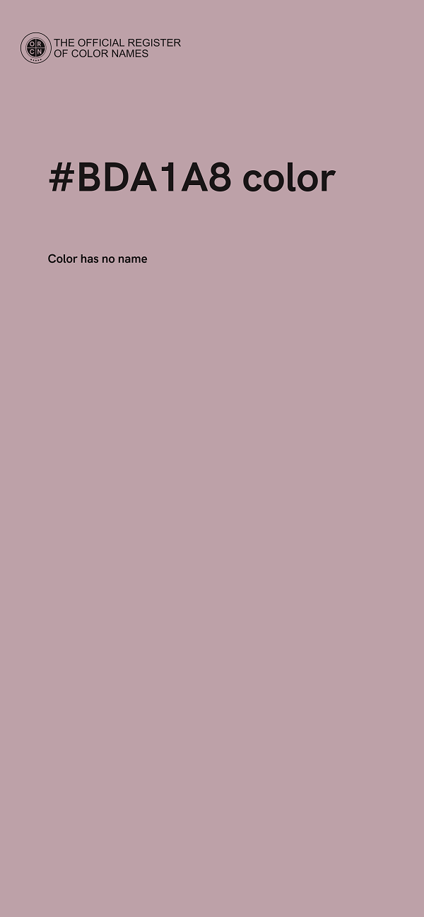 #BDA1A8 color image