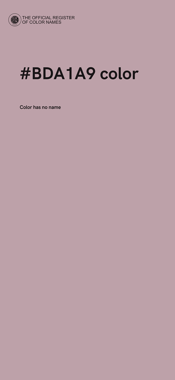 #BDA1A9 color image