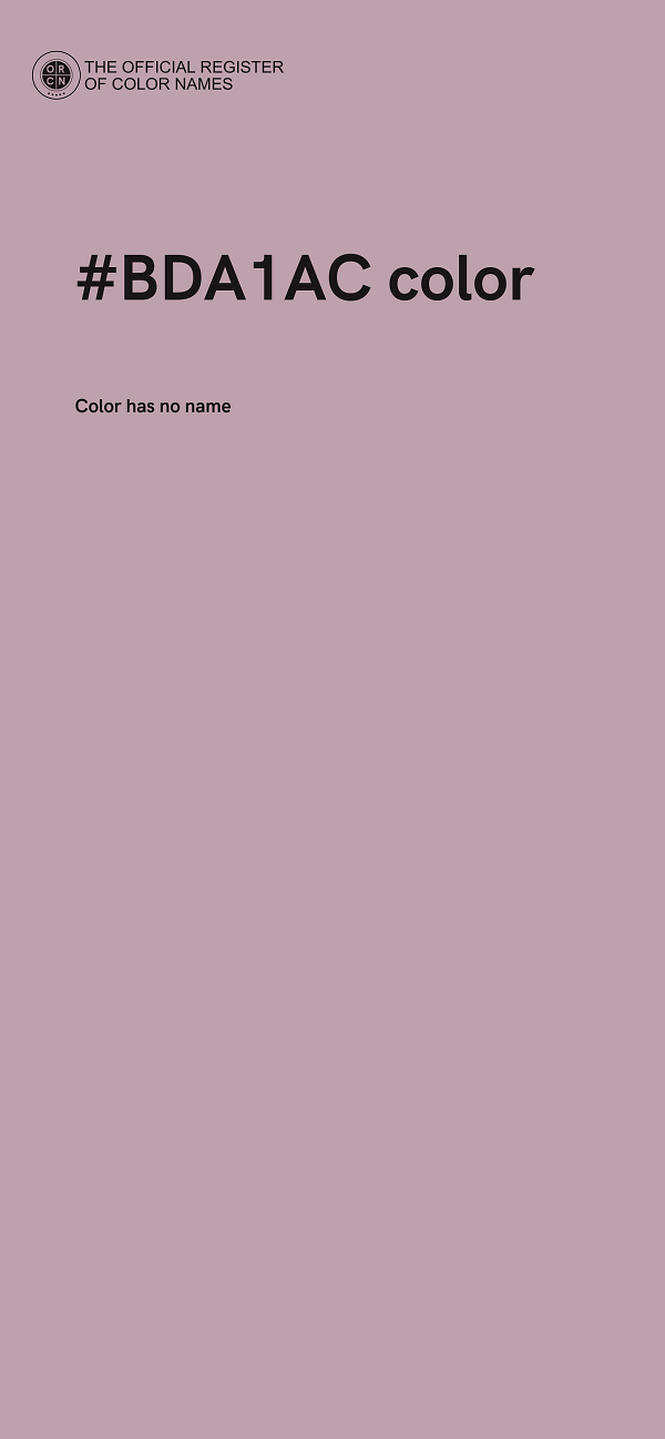 #BDA1AC color image