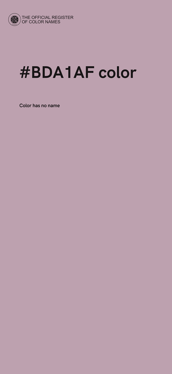 #BDA1AF color image