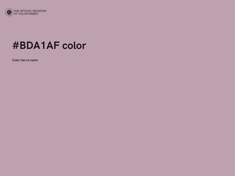 #BDA1AF color image