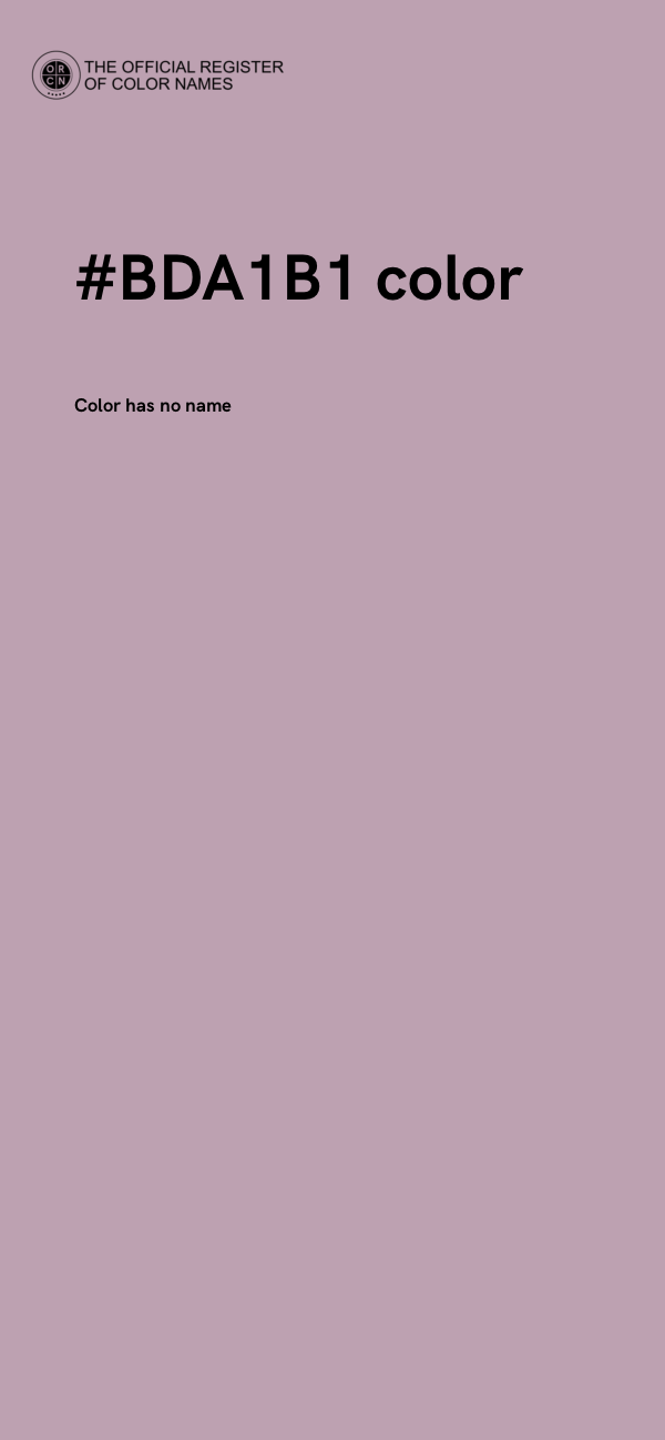 #BDA1B1 color image
