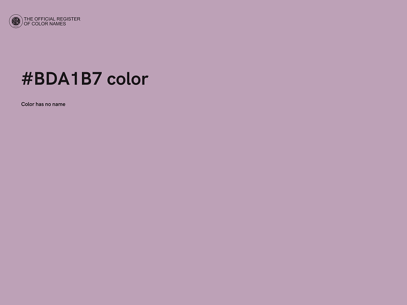 #BDA1B7 color image