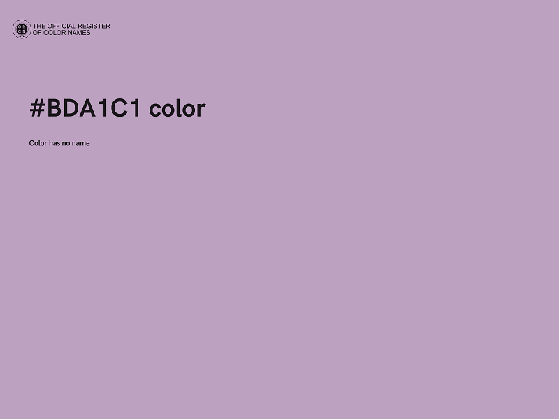 #BDA1C1 color image