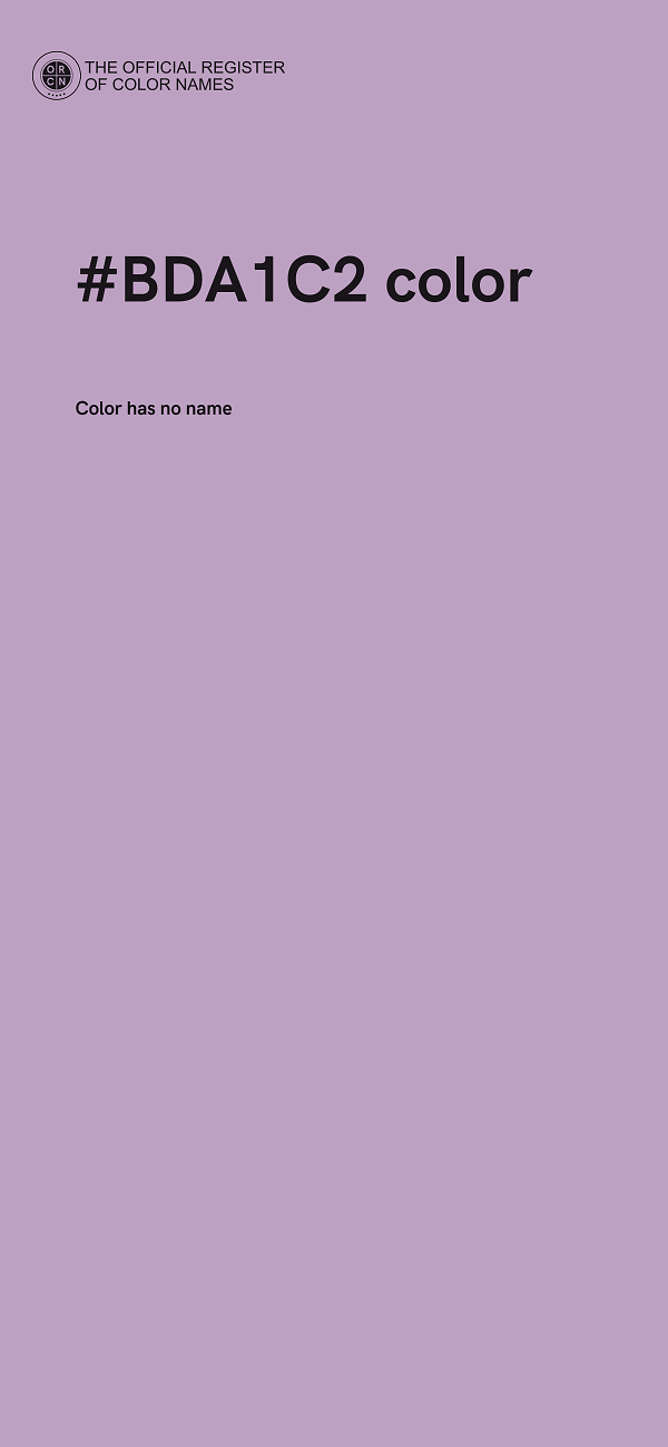 #BDA1C2 color image