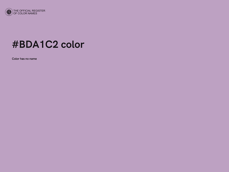 #BDA1C2 color image