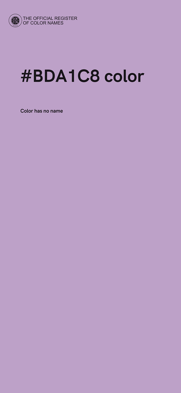 #BDA1C8 color image