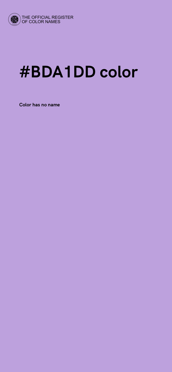 #BDA1DD color image