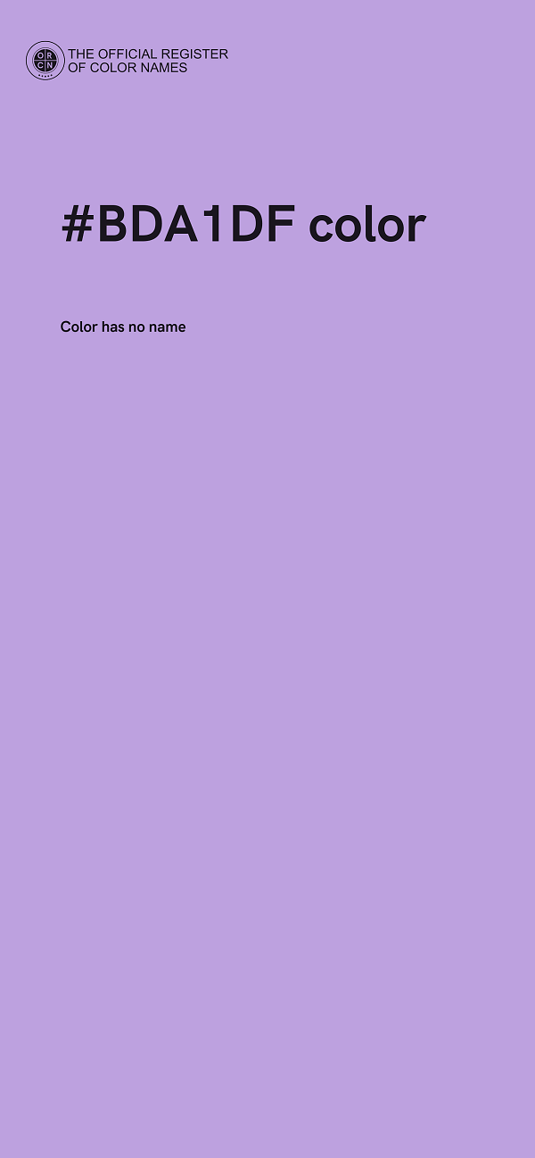 #BDA1DF color image