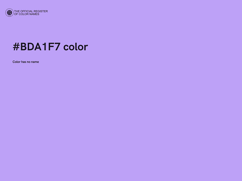 #BDA1F7 color image