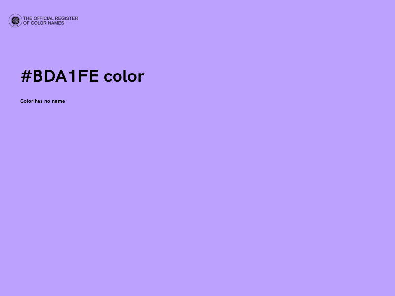 #BDA1FE color image