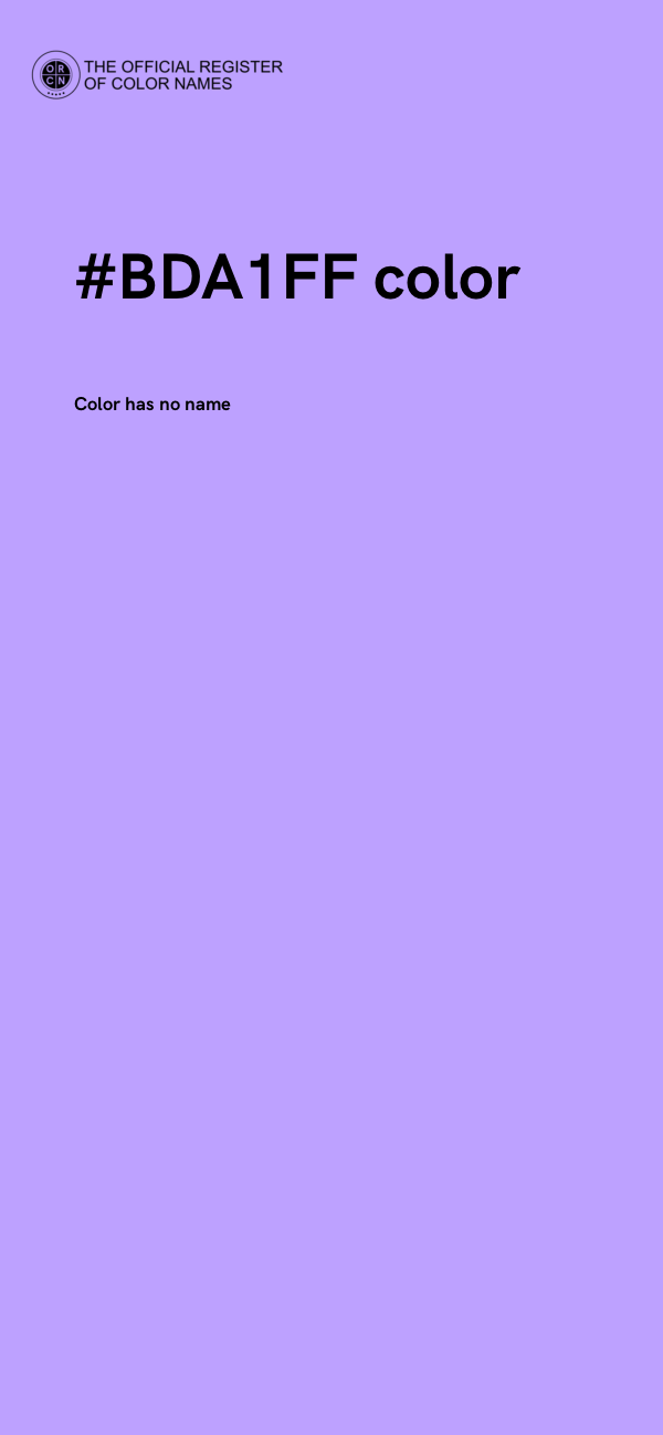 #BDA1FF color image