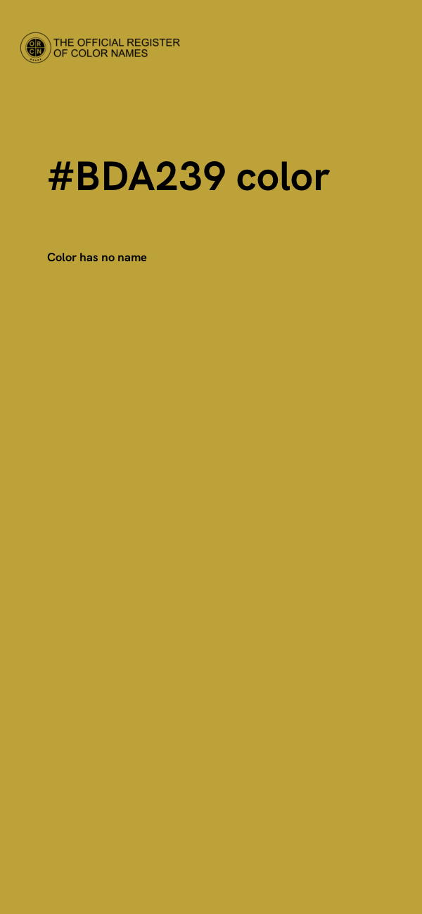 #BDA239 color image