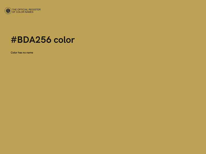 #BDA256 color image