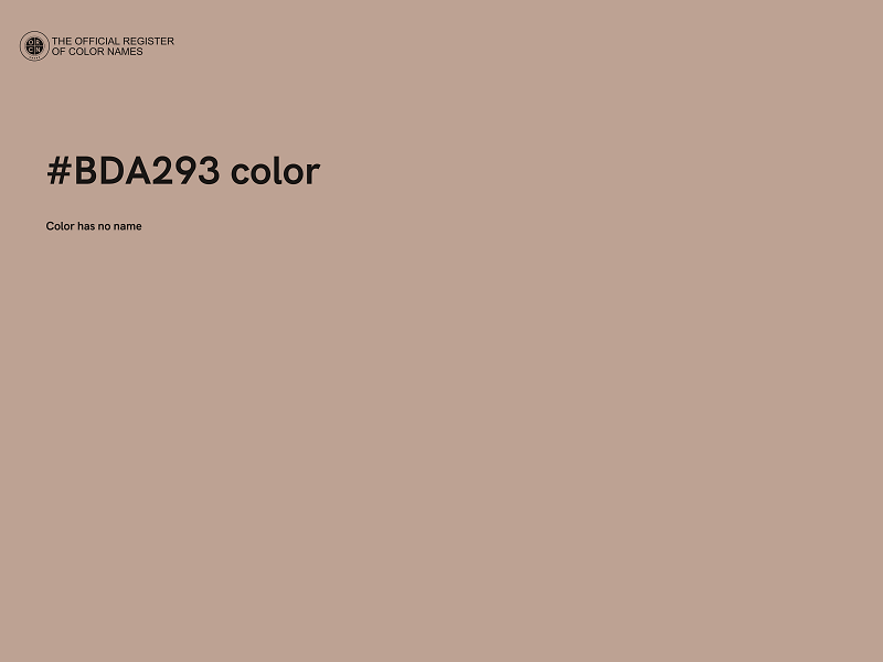 #BDA293 color image