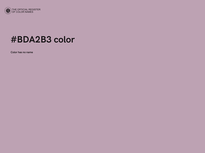 #BDA2B3 color image