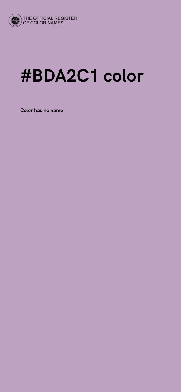 #BDA2C1 color image