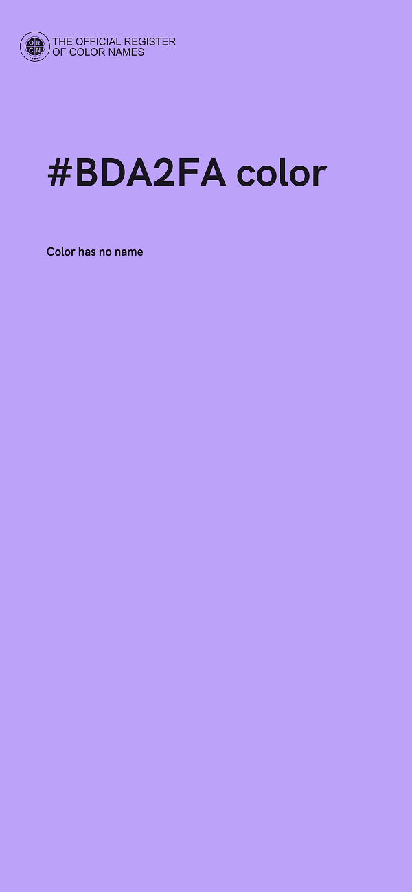 #BDA2FA color image