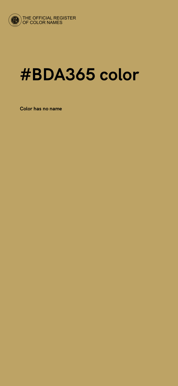 #BDA365 color image