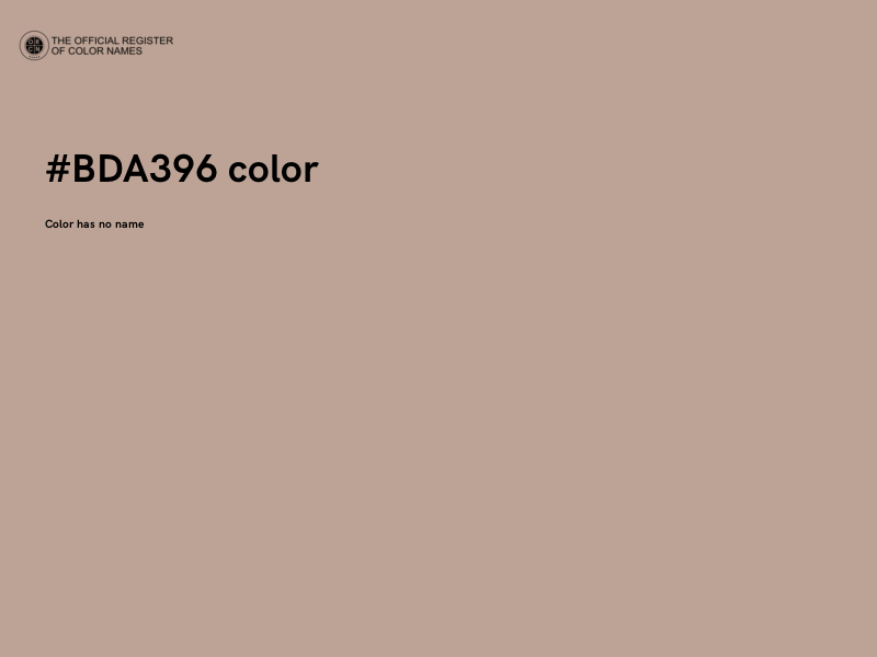 #BDA396 color image