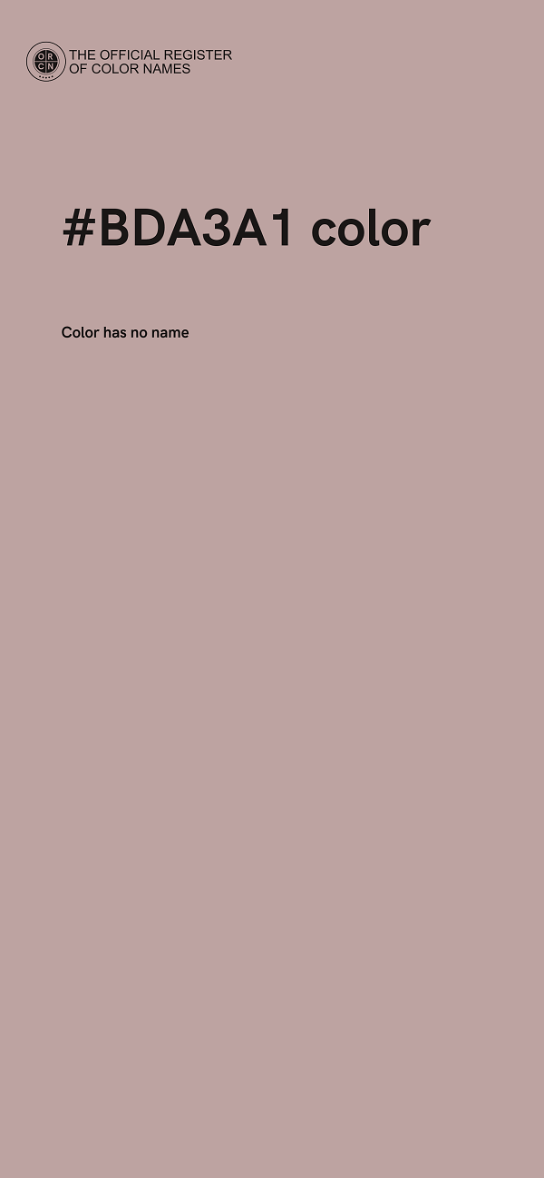 #BDA3A1 color image