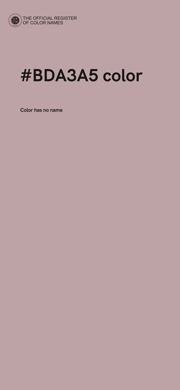 #BDA3A5 color image