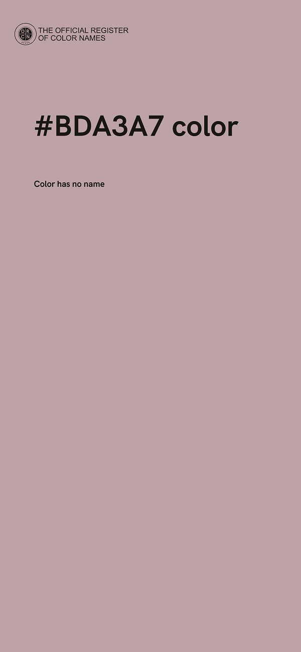 #BDA3A7 color image
