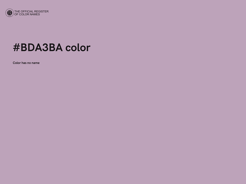 #BDA3BA color image