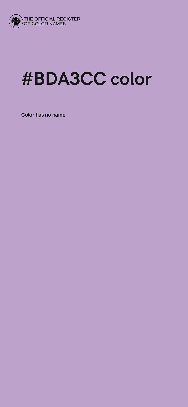 #BDA3CC color image