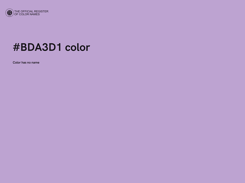 #BDA3D1 color image