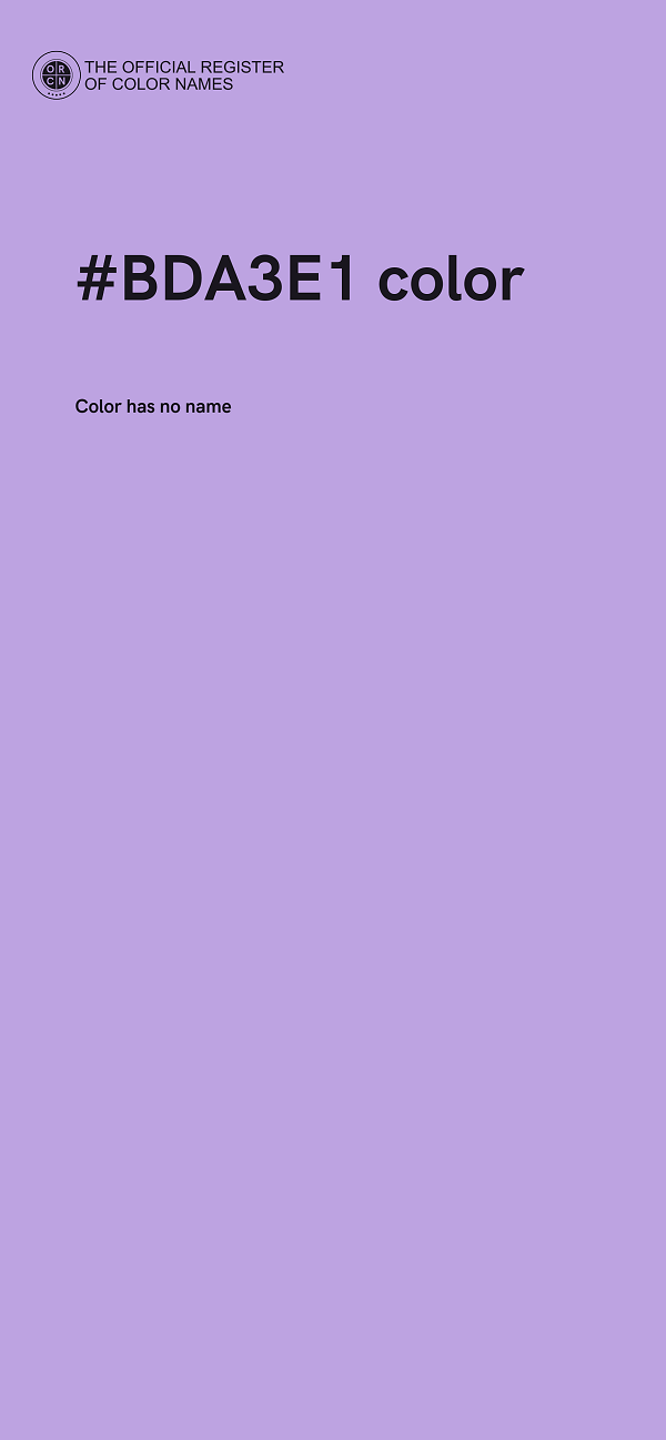 #BDA3E1 color image