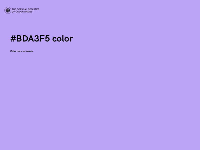 #BDA3F5 color image