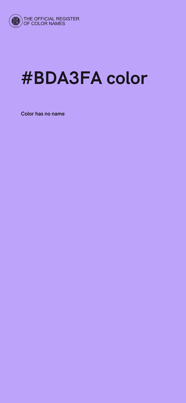 #BDA3FA color image