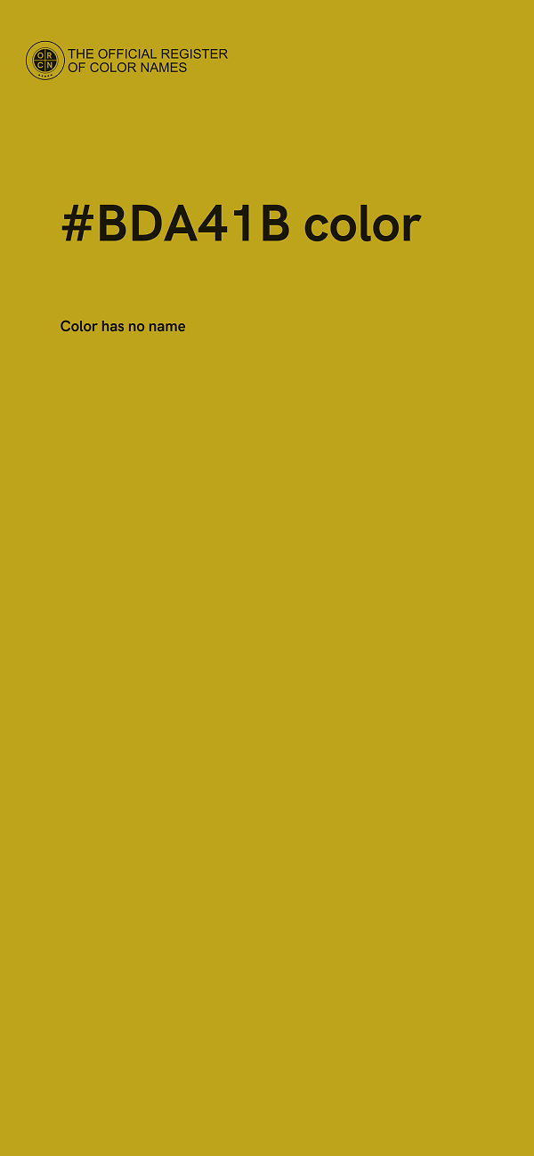 #BDA41B color image