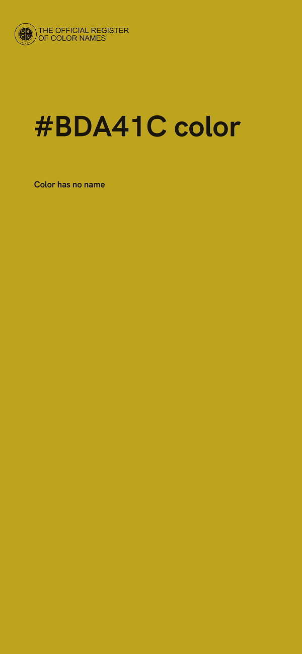 #BDA41C color image