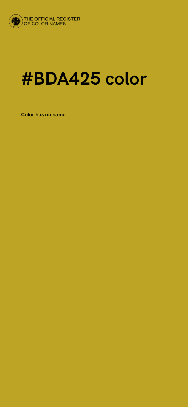 #BDA425 color image