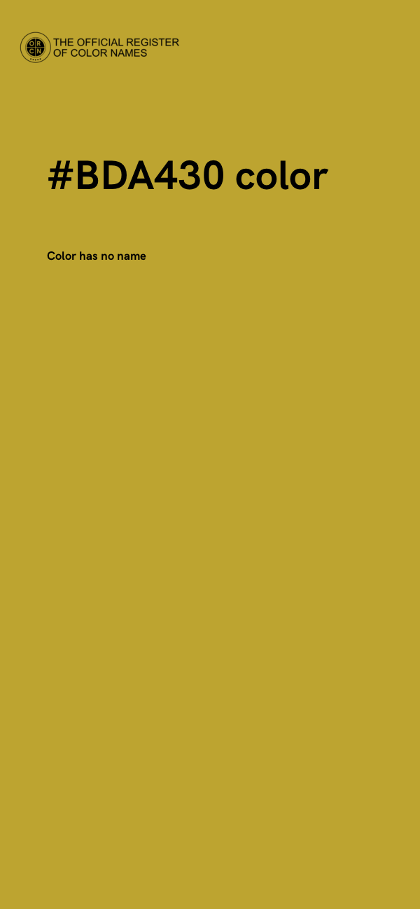 #BDA430 color image