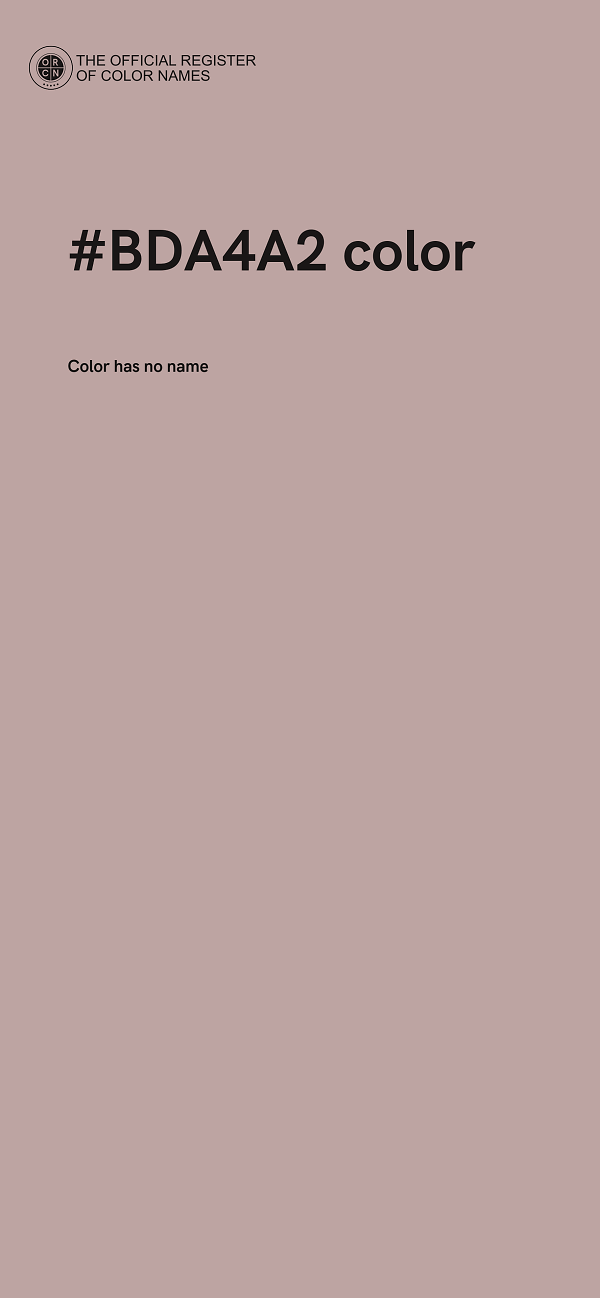#BDA4A2 color image