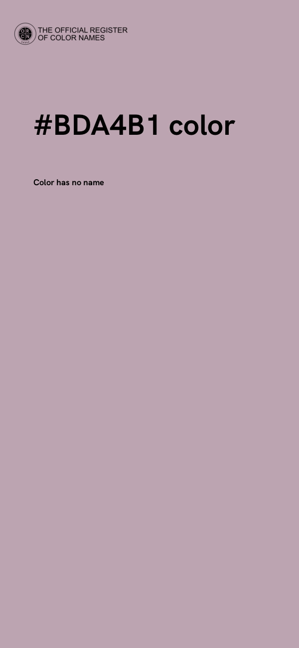 #BDA4B1 color image