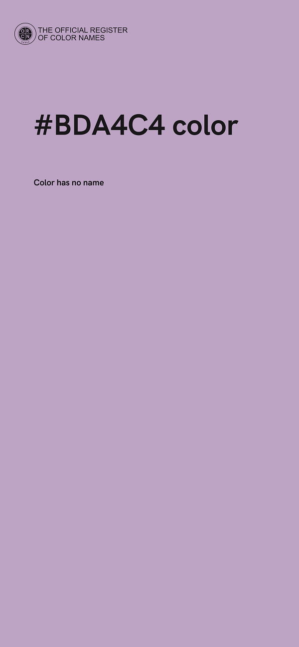 #BDA4C4 color image
