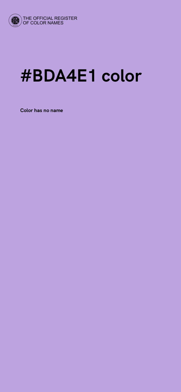 #BDA4E1 color image