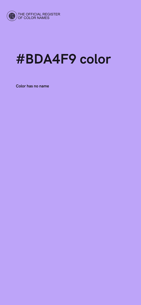#BDA4F9 color image