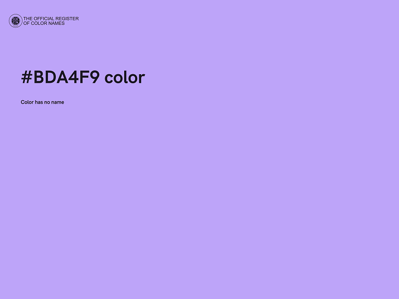 #BDA4F9 color image