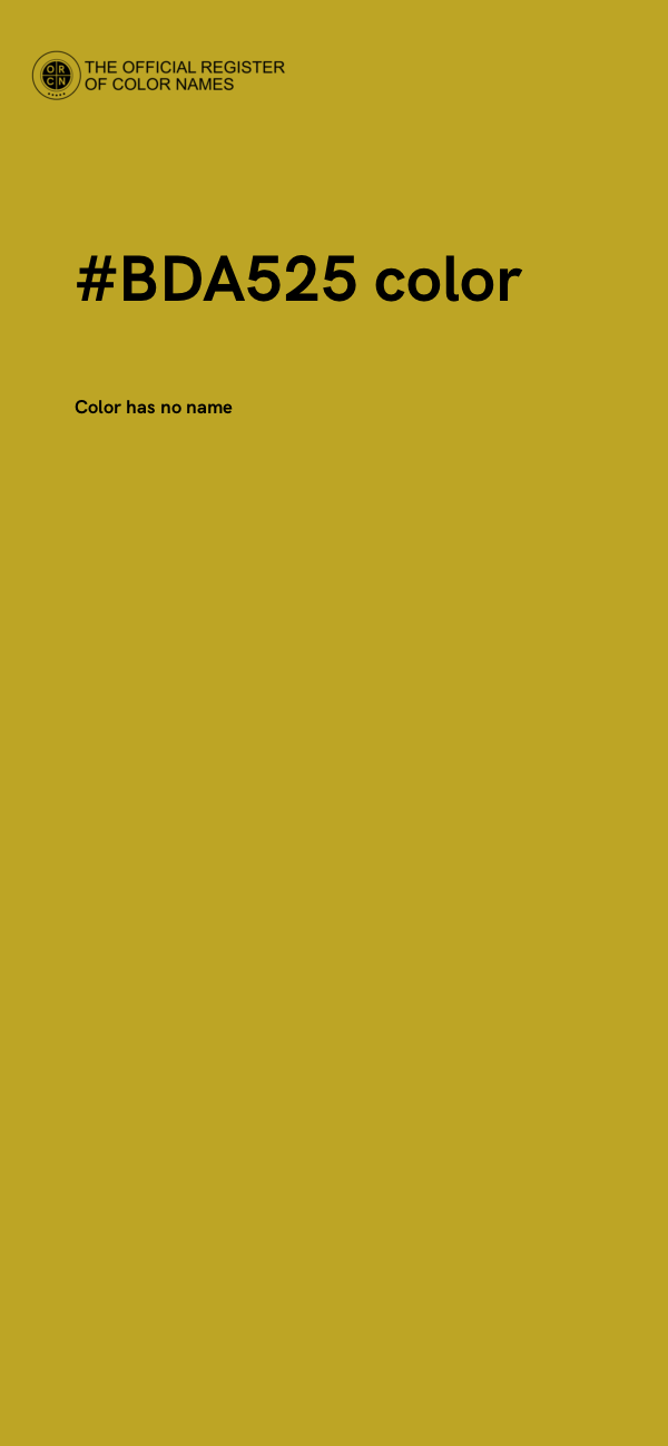 #BDA525 color image
