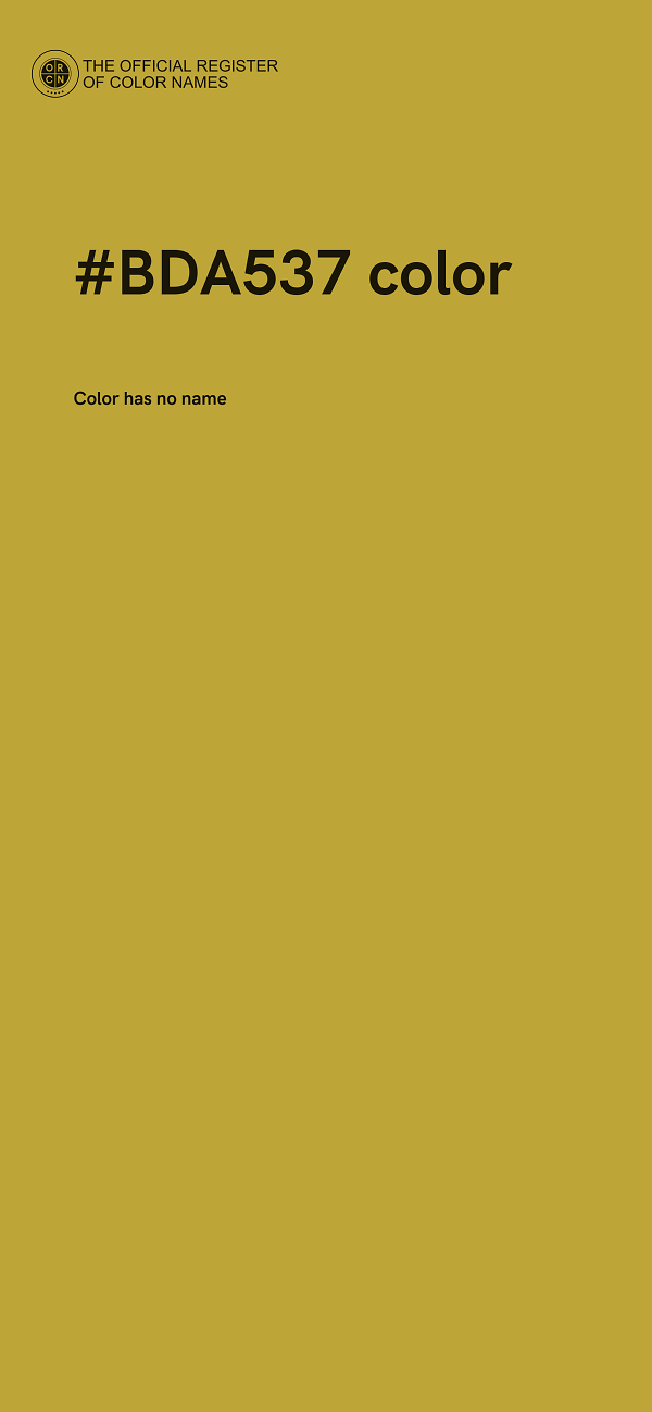 #BDA537 color image