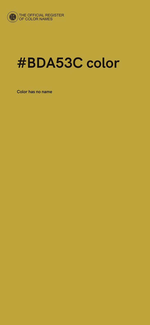 #BDA53C color image
