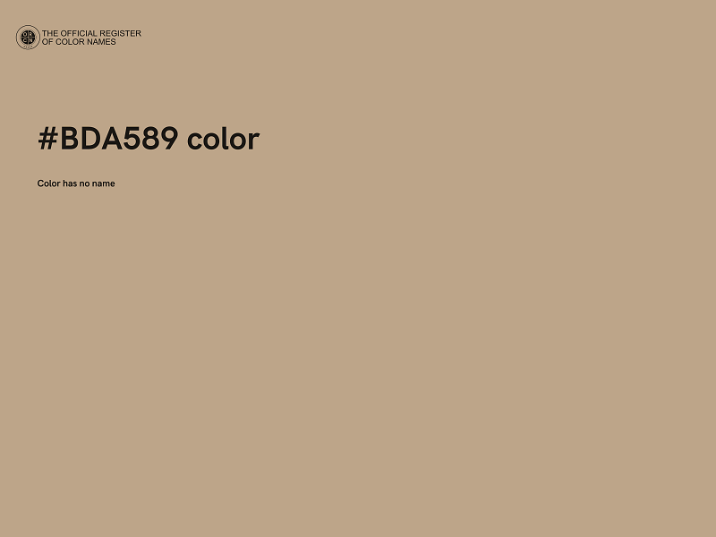 #BDA589 color image